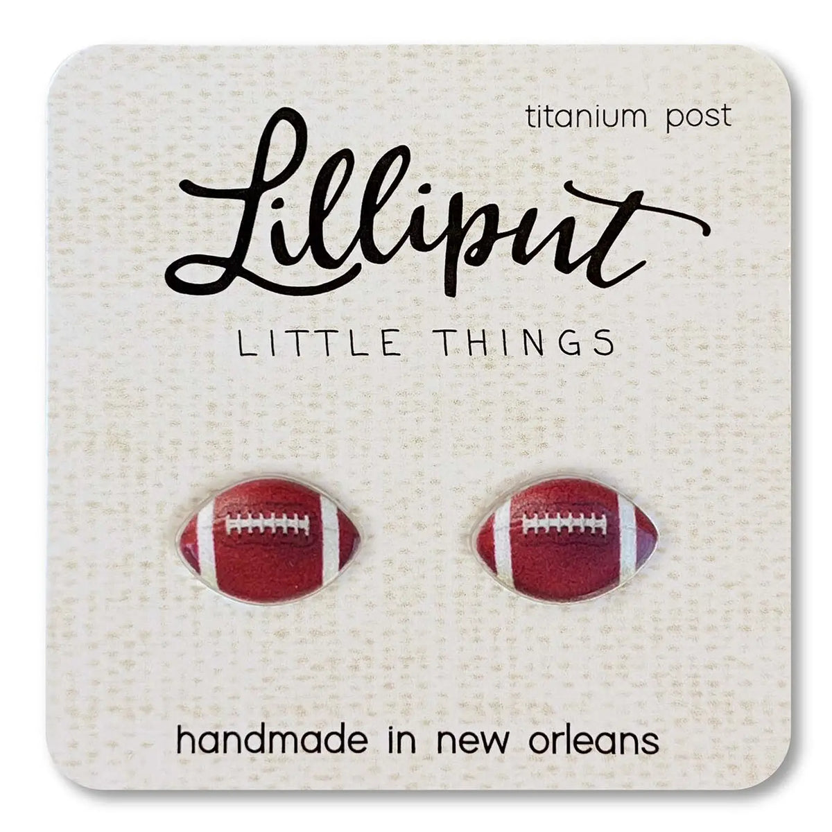 Lilliput Football Earrings