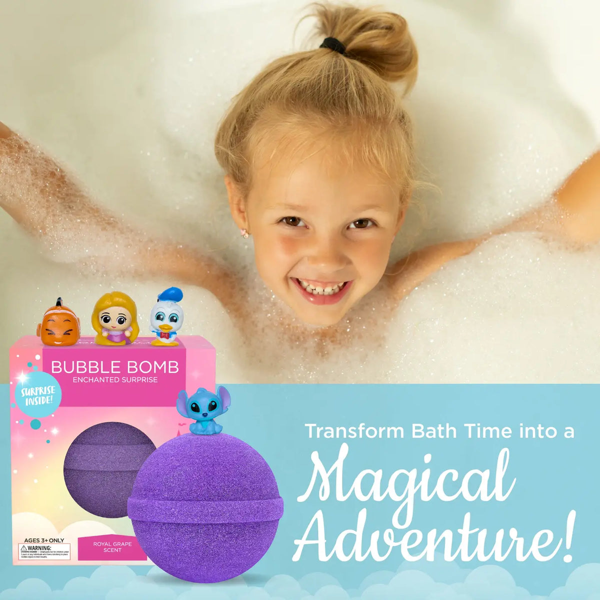Two Sisters Spa Enchanted Bath Bomb For Girls (1 Pack)