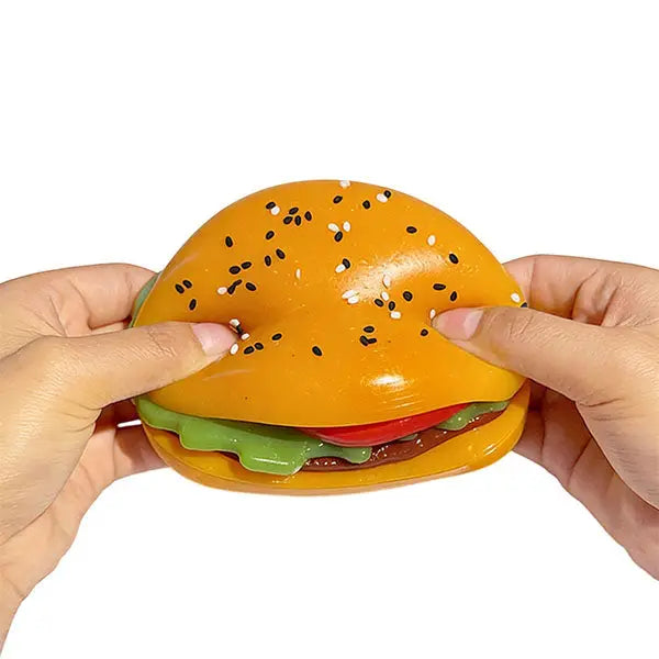 Showcase Taba Squishies® Peelables Deluxe Premium Silicone Fidget Toy (1pc) Hamburger