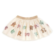 Sweet Wink Gingerbread Sequin Christmas Tutu Skirt - Kids Clothing