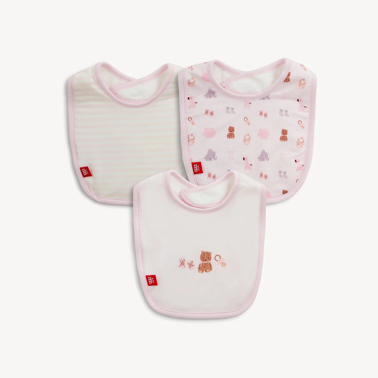 Magnetic Me Nursery Nostalgia Bib 3 Pack - Pink