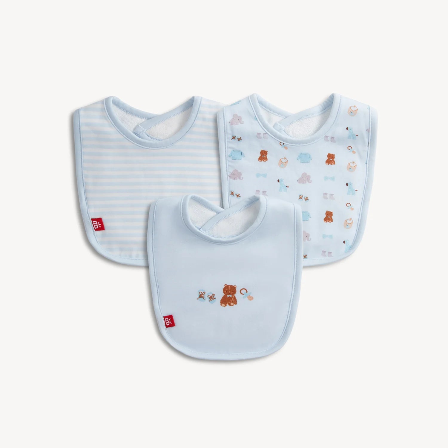 Magnetic Me Nursery Nostalgia Bib 3 Pack - Blue
