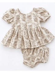 Quinn Bow-Back Top & Bloomer Set - Wisteria Smoke