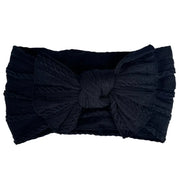 Bailey’s Blossoms Solid Knit Nylon Headband - Black