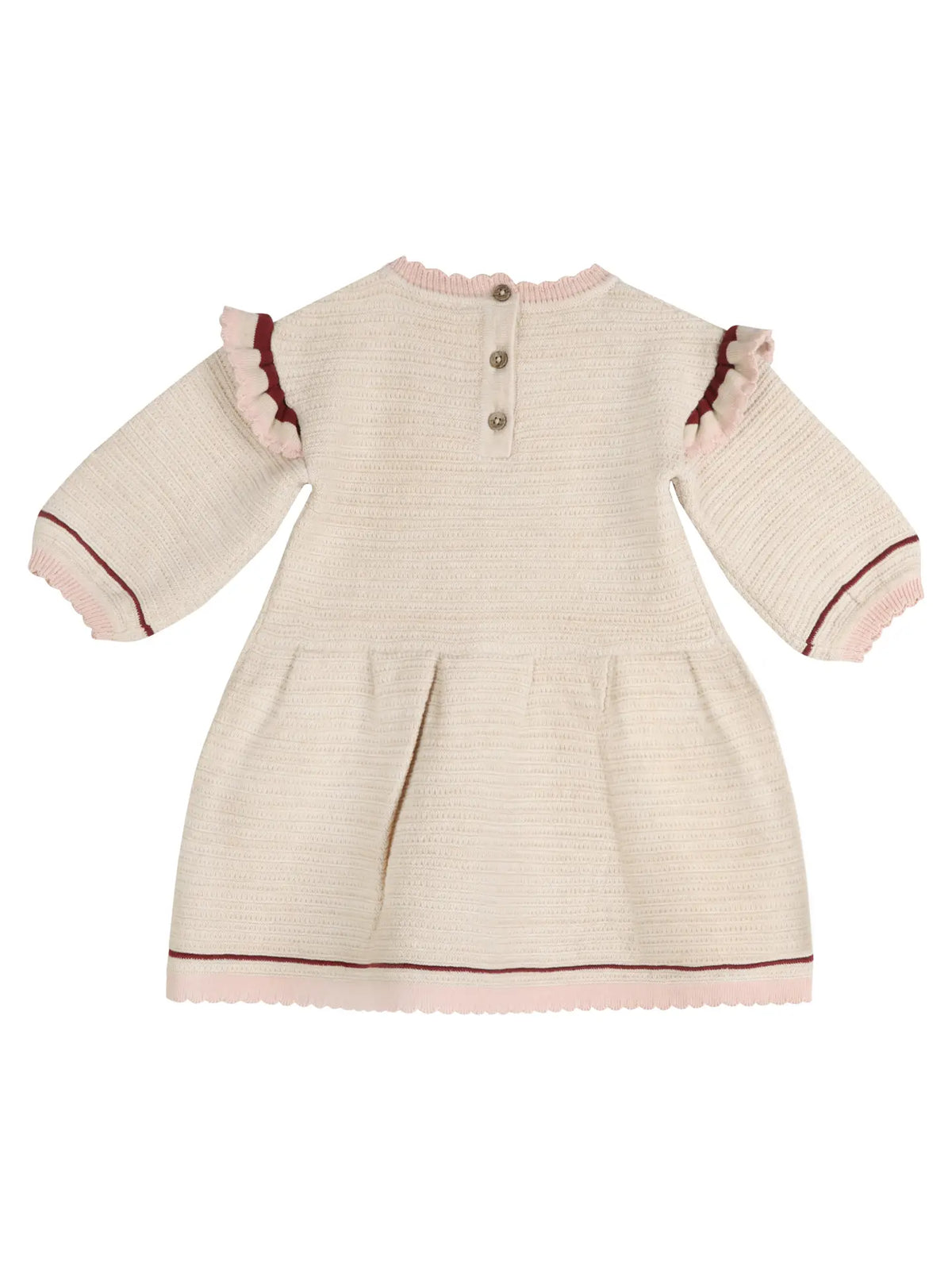 Viverano Organics Ella Tex Knit Baby Ruffle Dress (Organic Cotton)