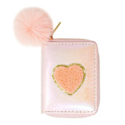 Tiny Treats & ZOMI GEMS Shiny Heart Patch Wallet - Light Pink