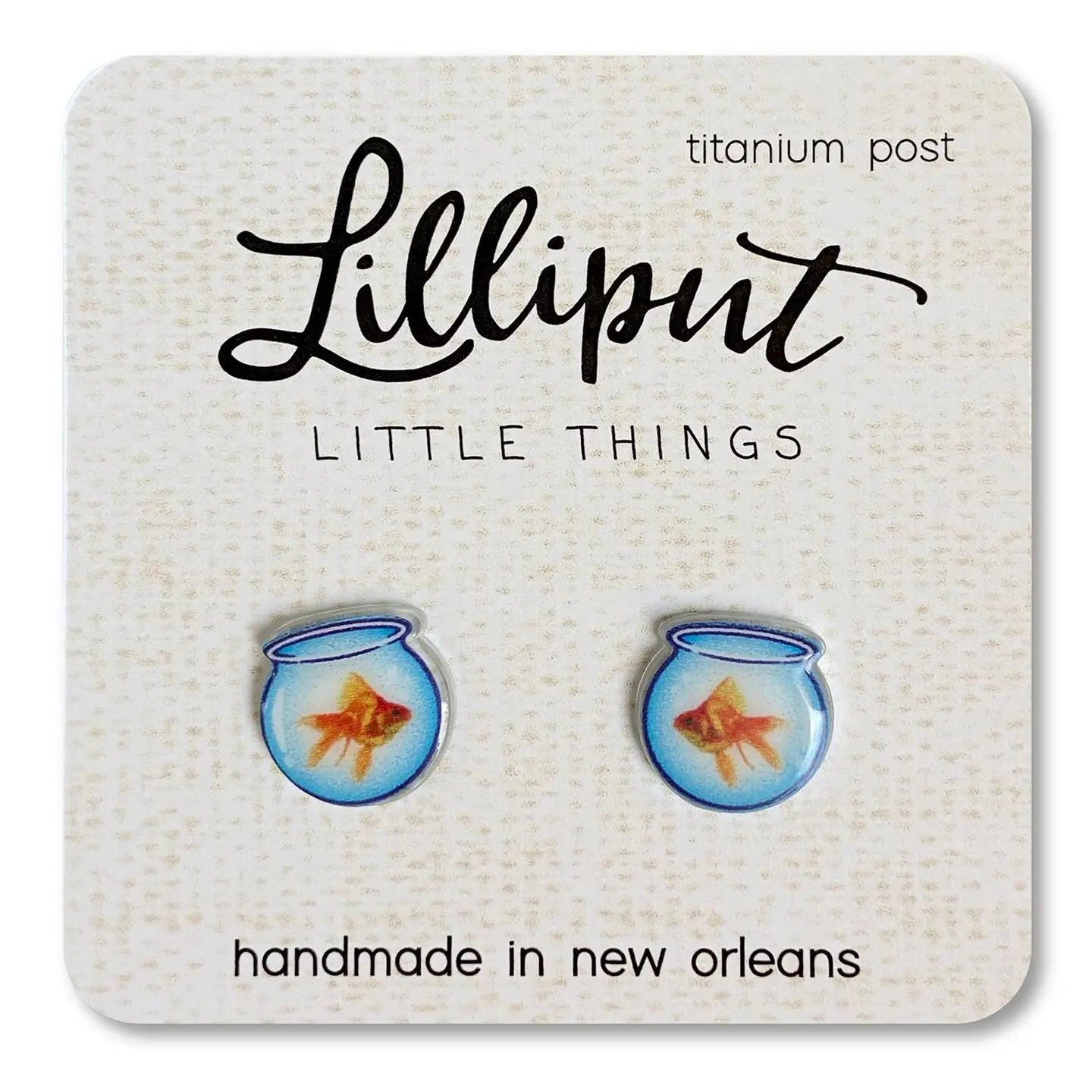 Lilliput Little Things Fishbowl Earrings // Quirky Earrings // Weirdcore