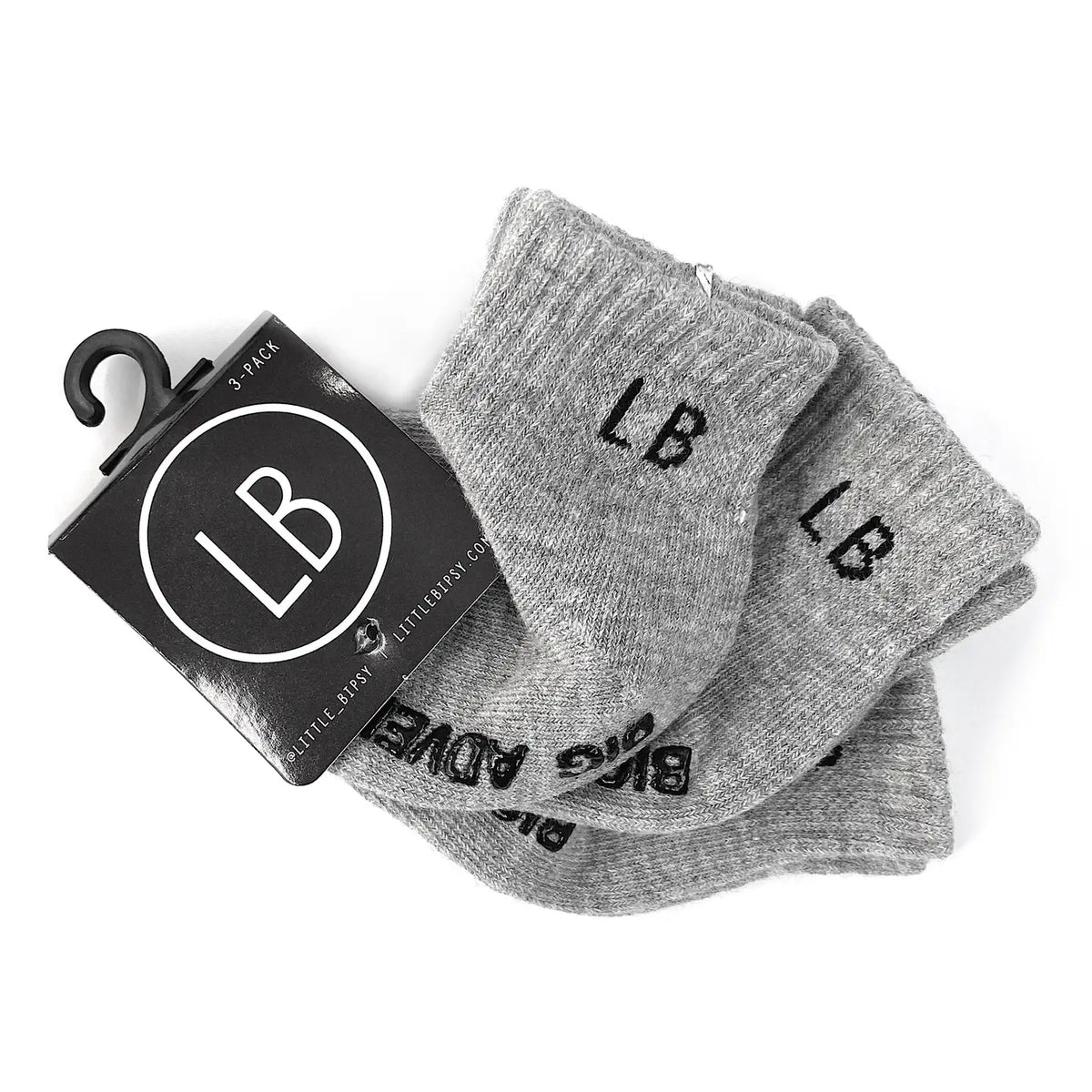 Little Bipsy Sock 3-Pack - Grey