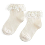 Little Stocking Co. Lace Bobby Socks - Ivory