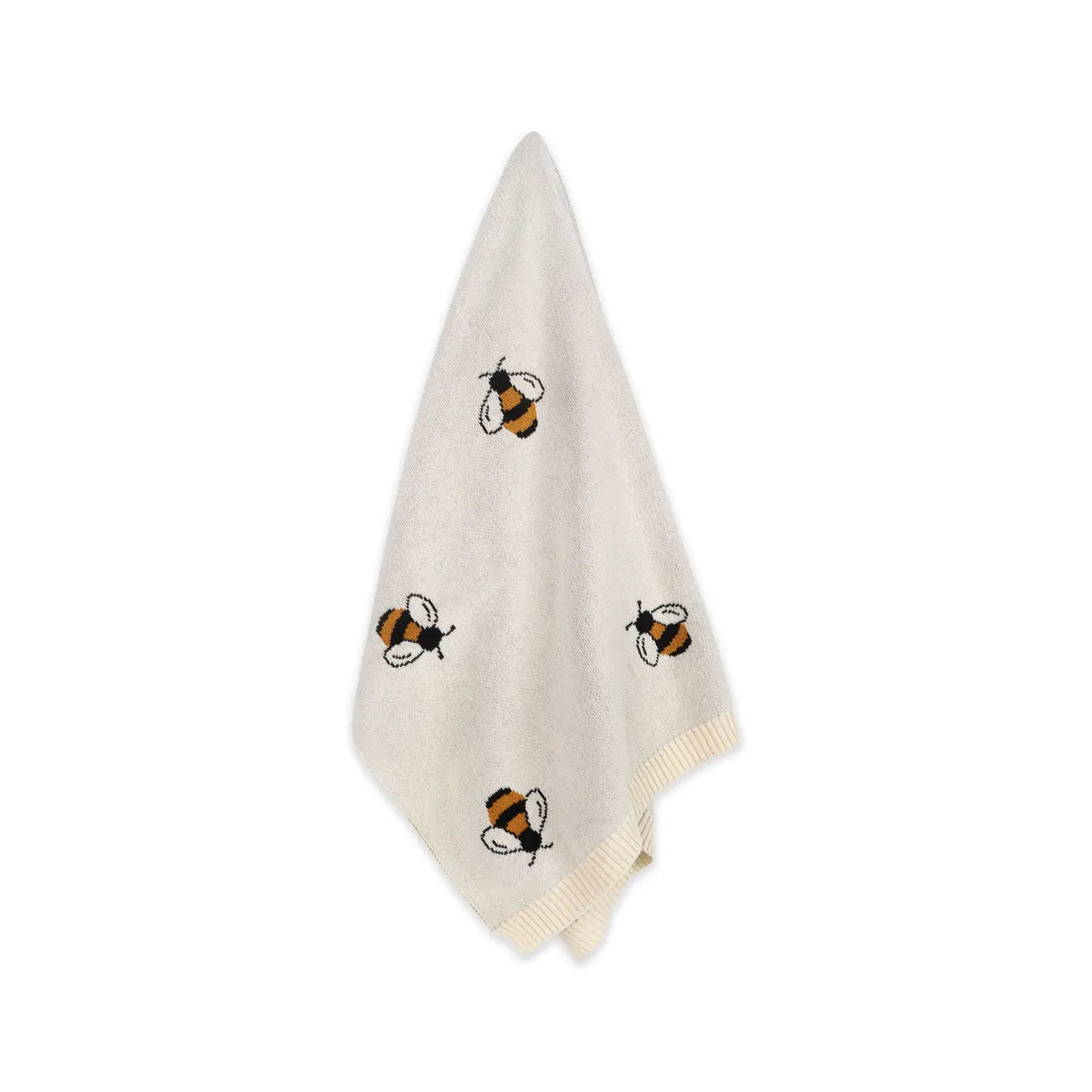 Viverano Organics Bee - Organic Cotton Jacquard Sweater Knit Baby Blanket