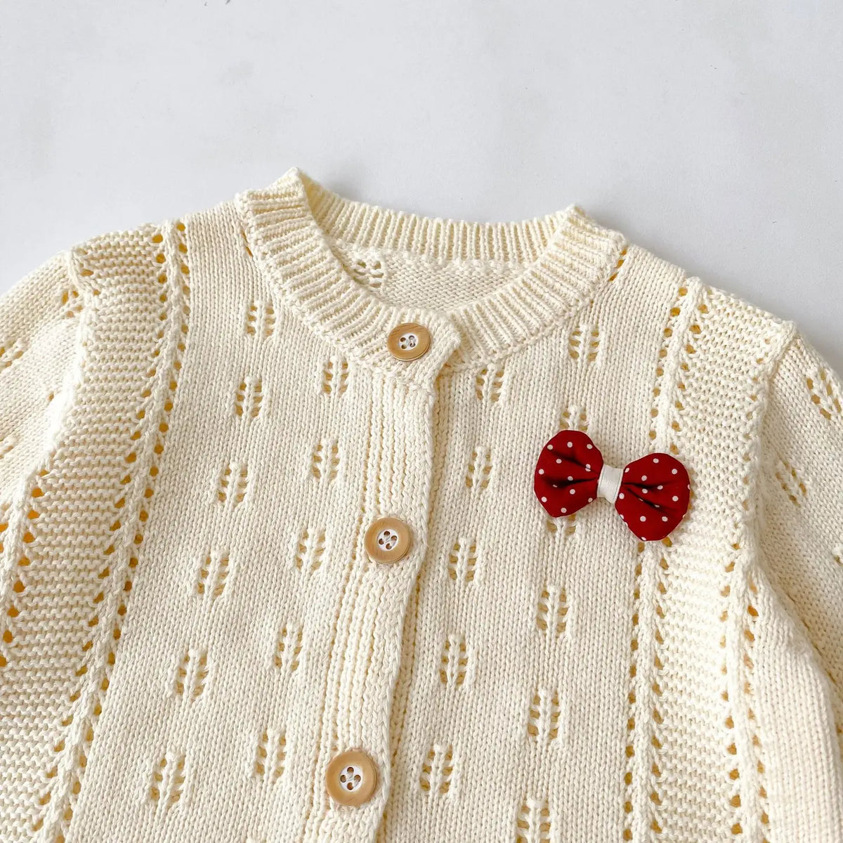 Rylee Faith Designs Baby Cherry Knit Cardigan Sweater
