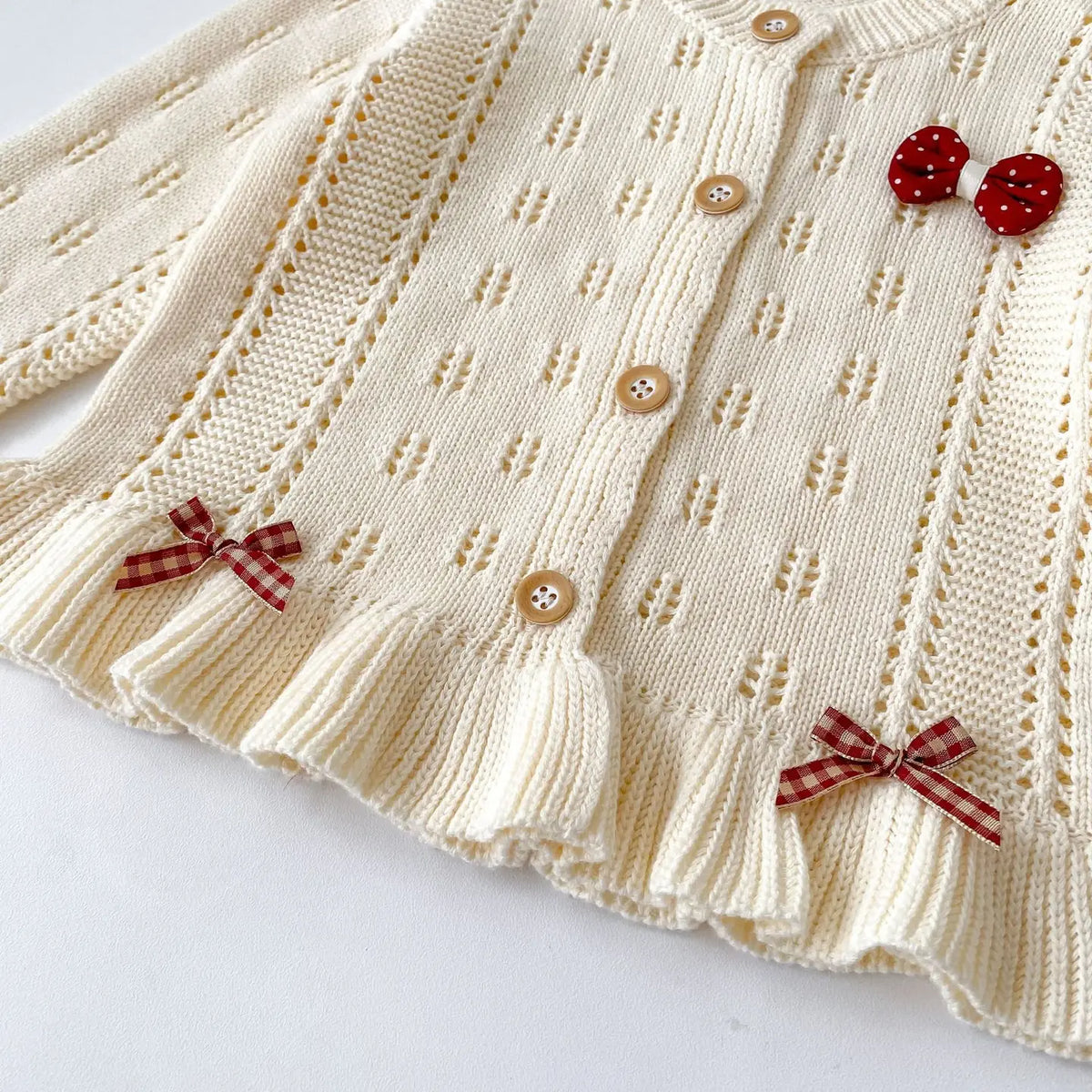 Rylee Faith Designs Baby Cherry Knit Cardigan Sweater