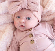 Caden Lane Large Knit Bow - Mulberry