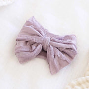 Caden Lane Large Ruffle Knit Bow | Amethyst