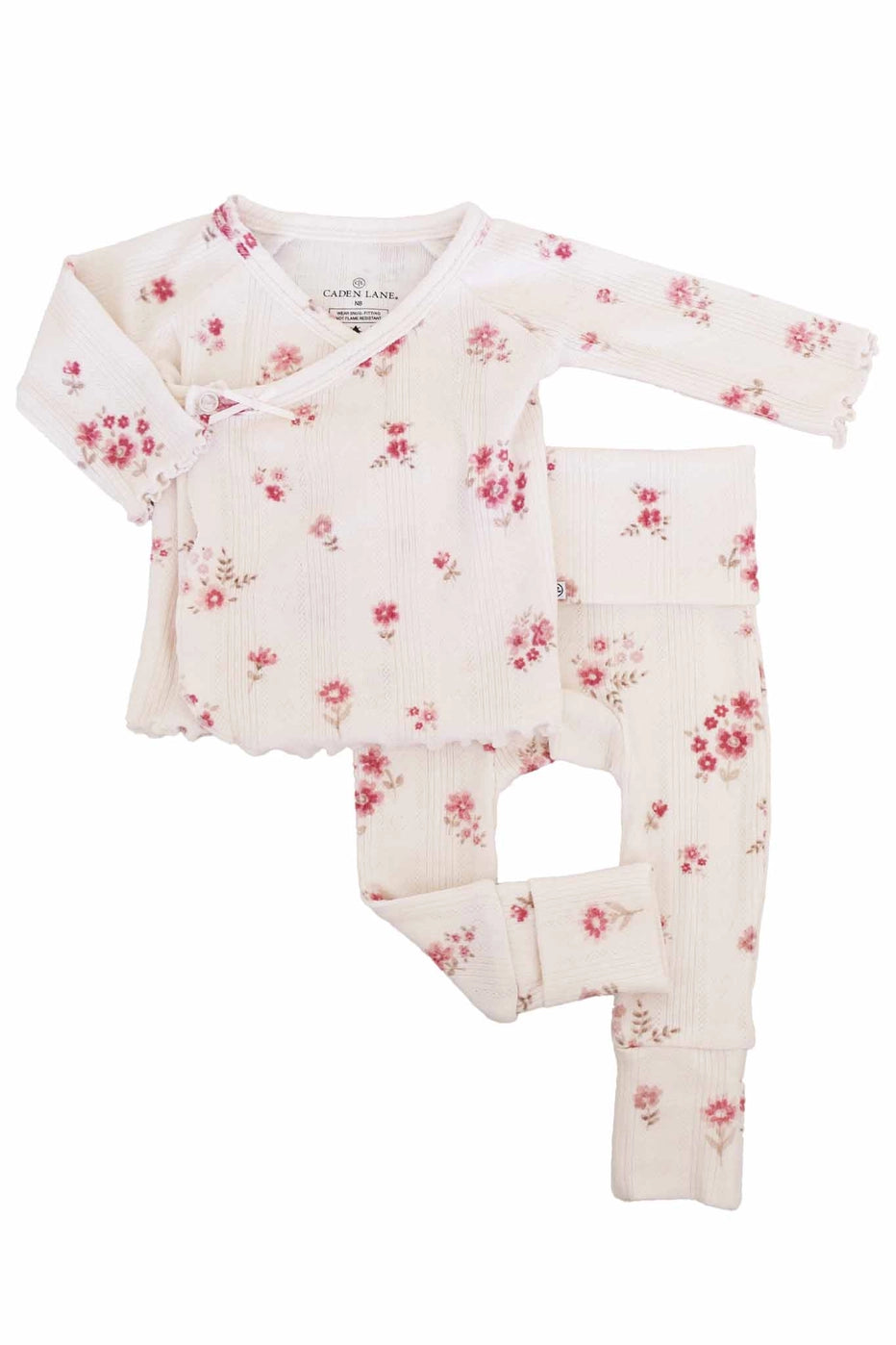 Caden Lane Two-Piece Pointelle Crossover Top & Bottom | Precious Posies
