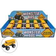 Toysmith Monster School Bus, Pull Back Action, Die-Cast
