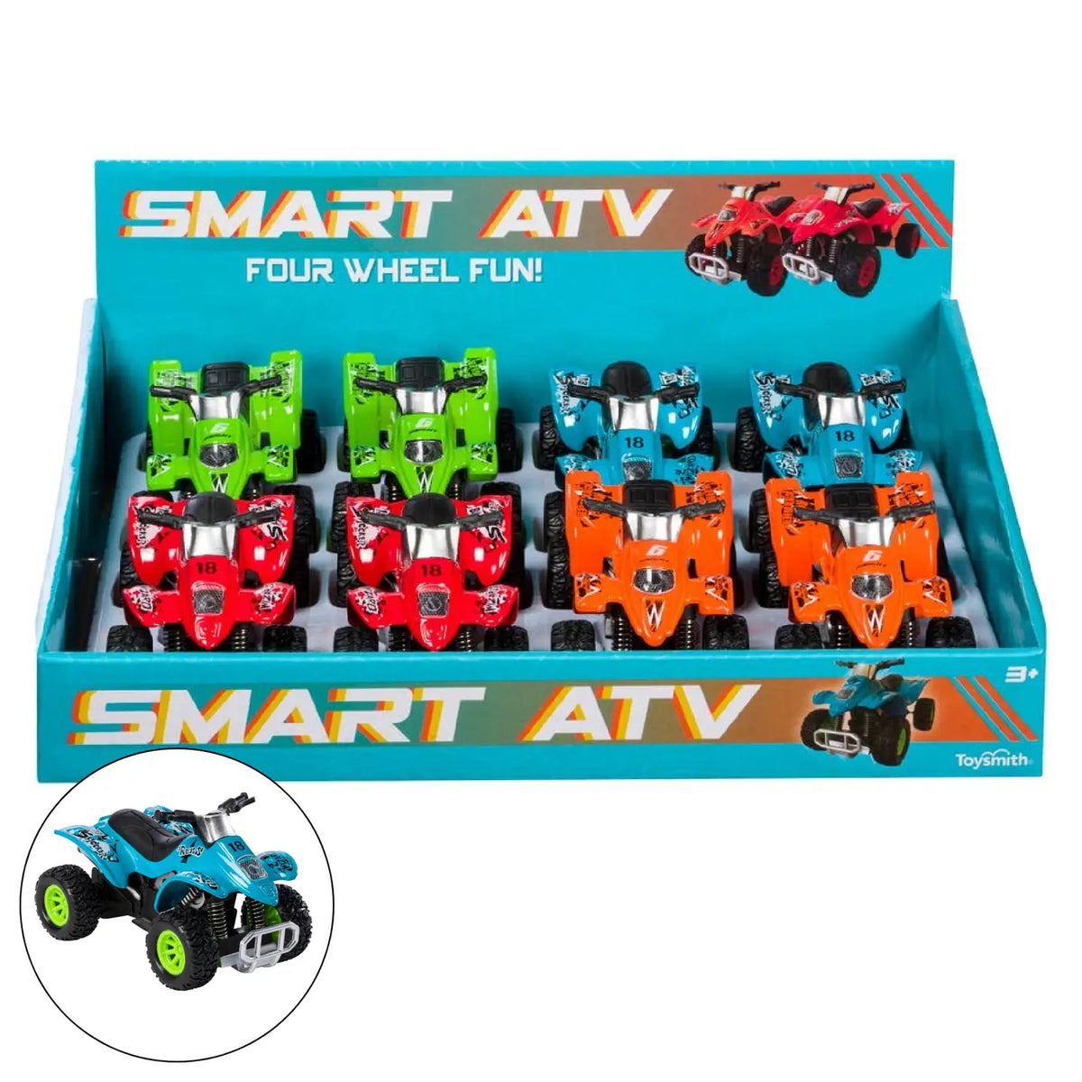 Toysmith Smart Atv, Pull Back Toy, Assorted