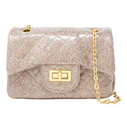 Tiny Treats And ZOMI GEMS Classic Quilted Sparkle Mini Bag - Rainbow