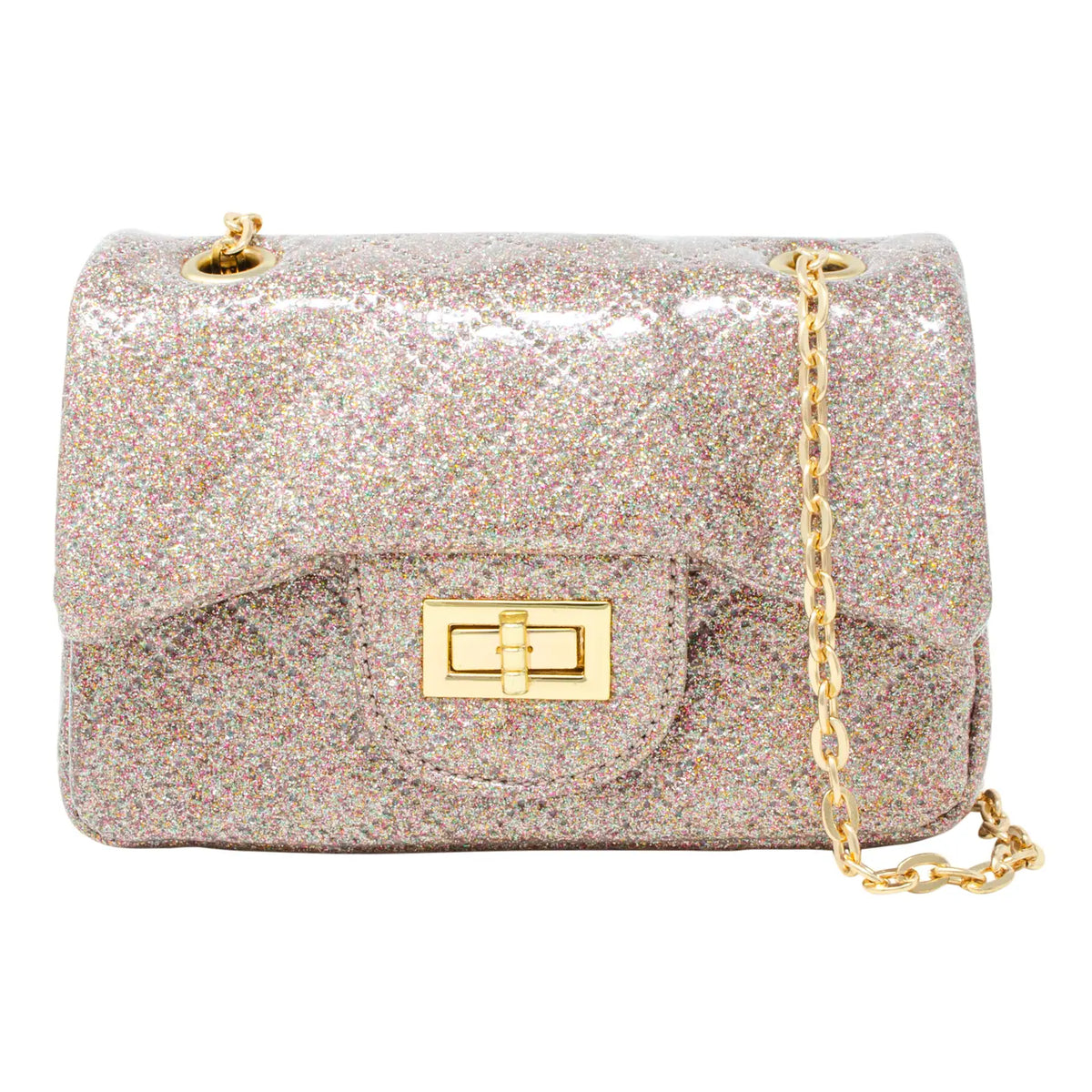 Tiny Treats And ZOMI GEMS Classic Quilted Sparkle Mini Bag - Rainbow