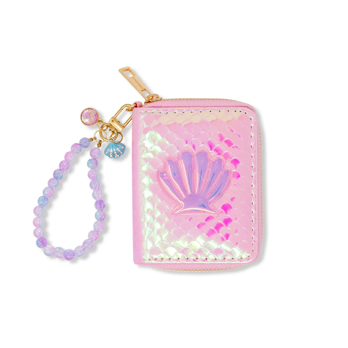 Tiny Treats And ZOMI GEMS Shiny Seashell Mermaid Wallet For Kids