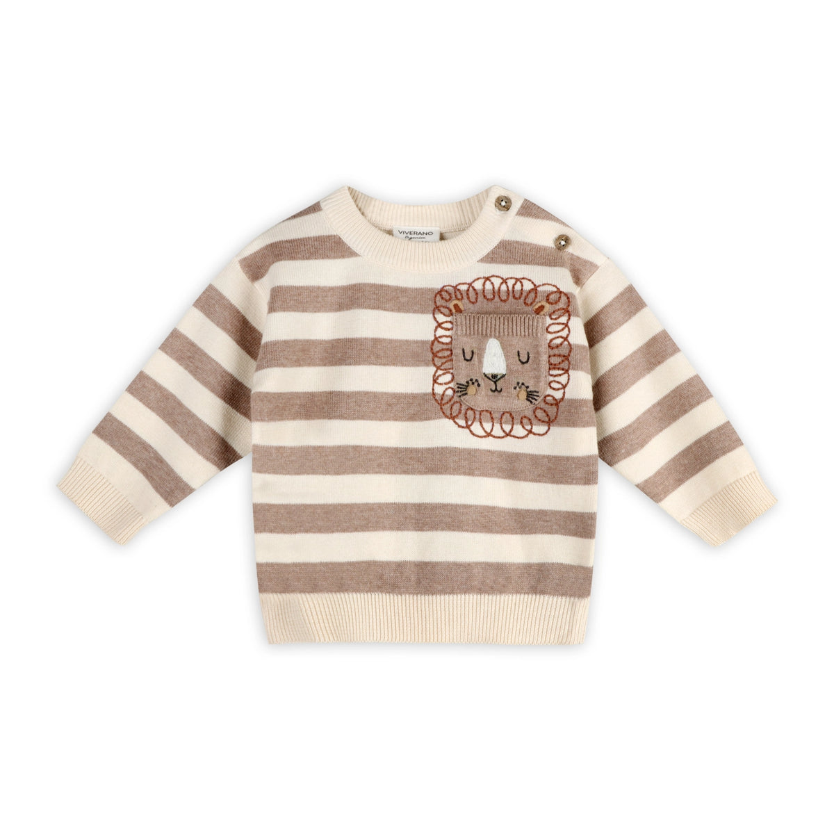 Viverano Organics Lion Baby Knit Pullover & Pants (Organic Cotton)