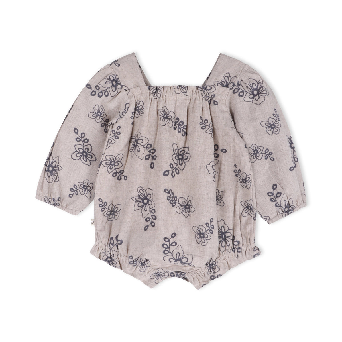 Viverano Organics Theresa Floral Baby Romper with Bows & Headband (Organic)