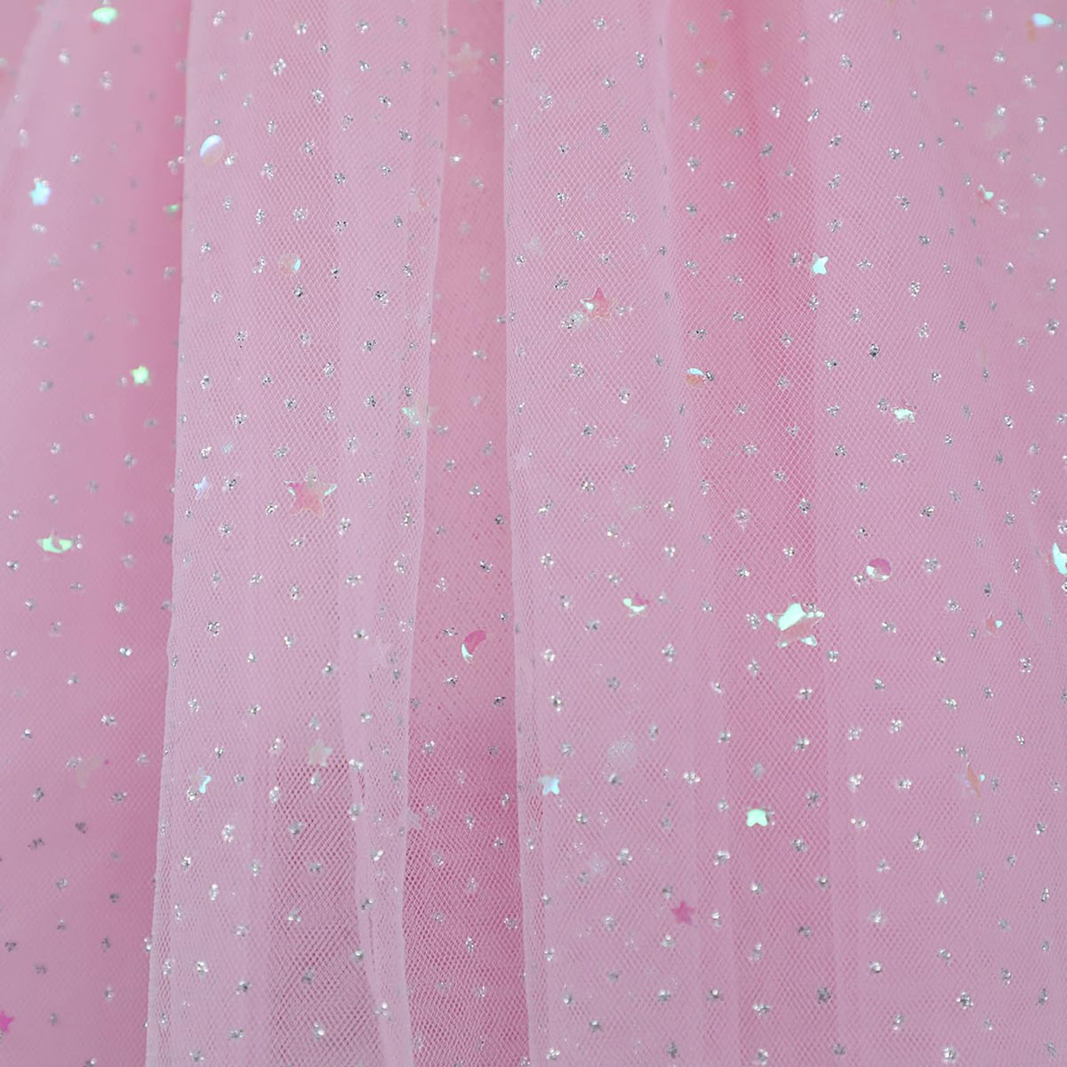 2Bunnies Girls' 3T-10Y Ombre Sequin Tulle Puff Sleeve Dress