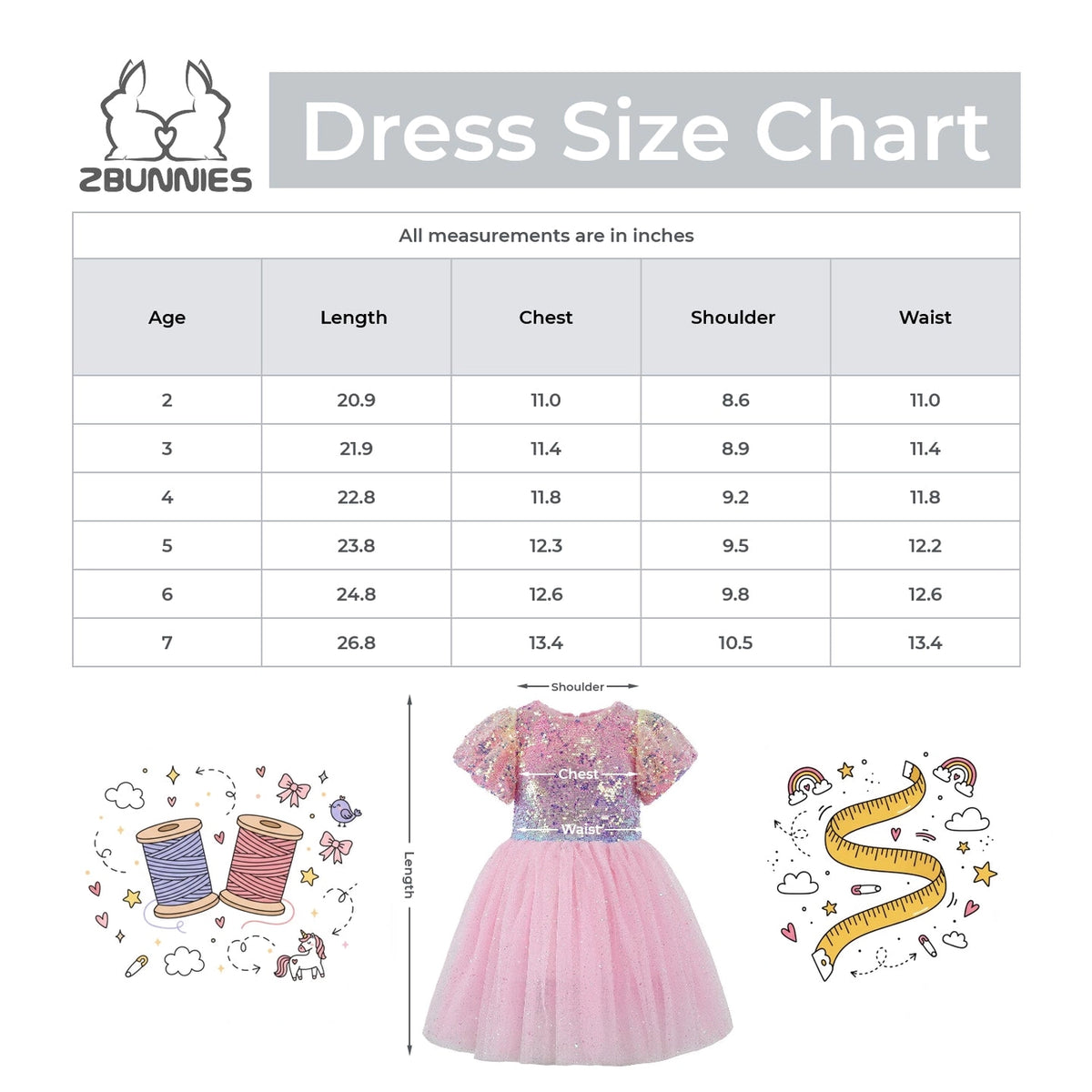 2bunnies size chart