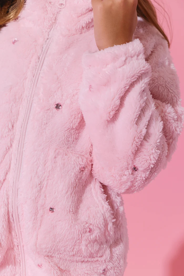 Model Wearing Lola And The Boys Cutie Bows Plush Set