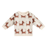 Viverano Organics Doxie Dog Jacquard Knit Baby Pullover (Organic Cotton)