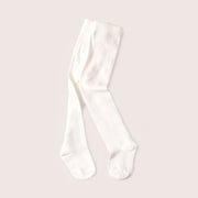 Viverano Organics Fine Knit Basic Baby Girl Tights - Plain (Organic Blend)