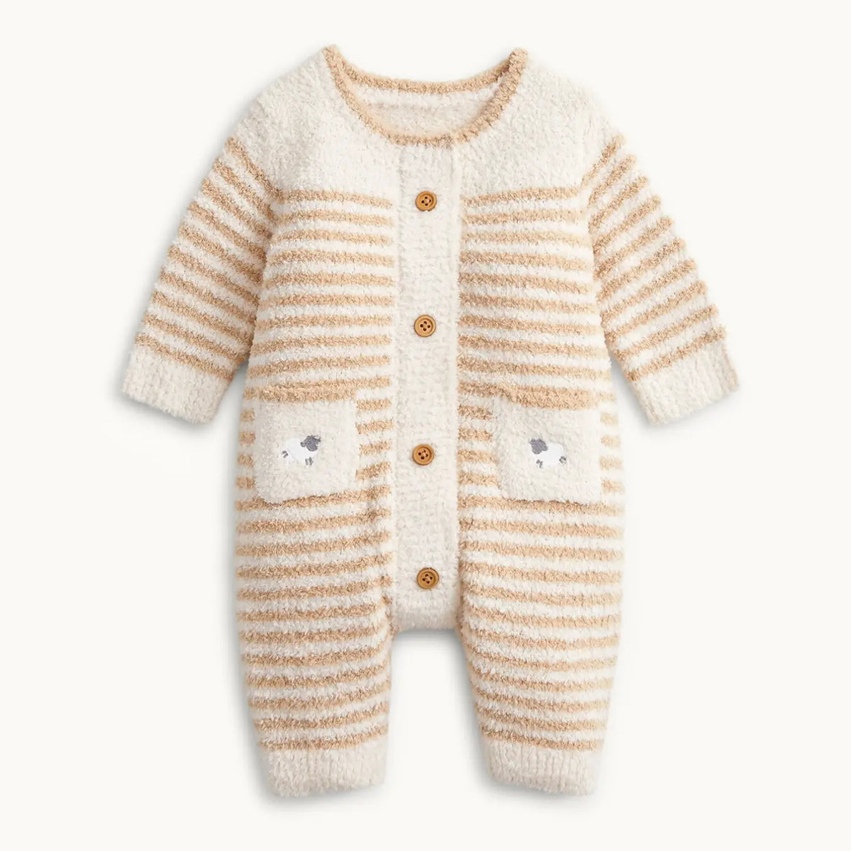Chenille Sweater Romper - Cream