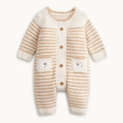 Chenille Sweater Romper - Cream