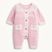 Magnetic Me Chenille Pink Sweater Romper
