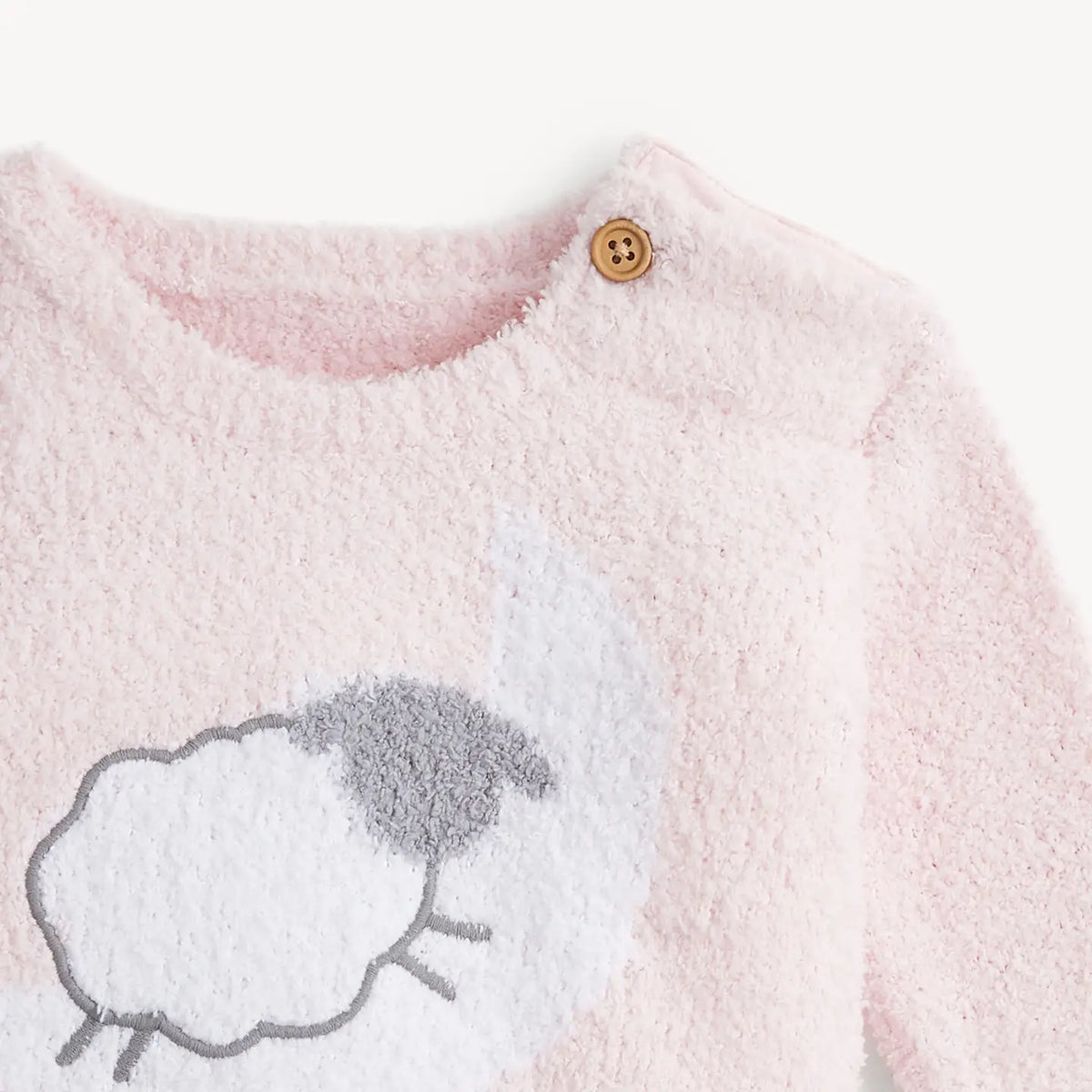 Magnetic Me Chenille Pink Sheep 2 pc Lng Slv/Lng Pnt Set