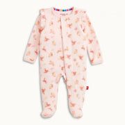 Magnetic Me Floral Girls Velour Footie
