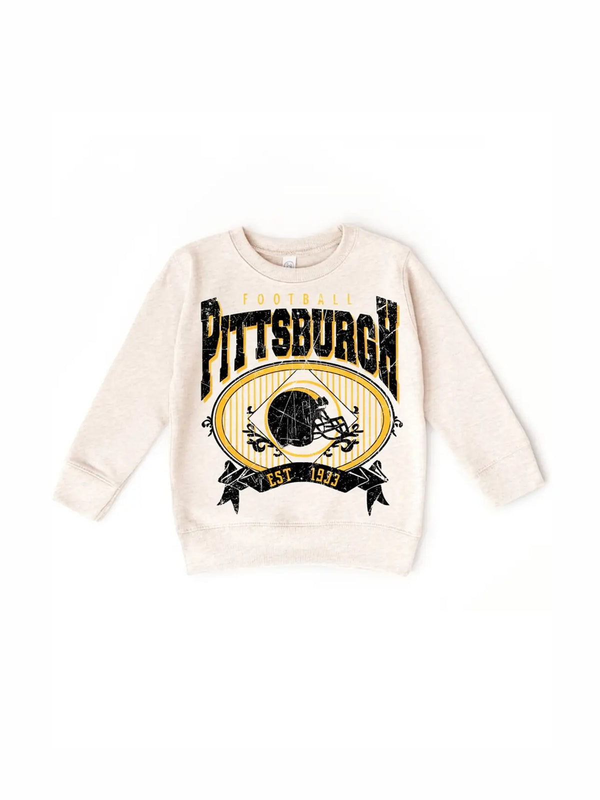 SimplyKnotCo. Pittsburgh Football Sweatshirt For Kids/Toddler