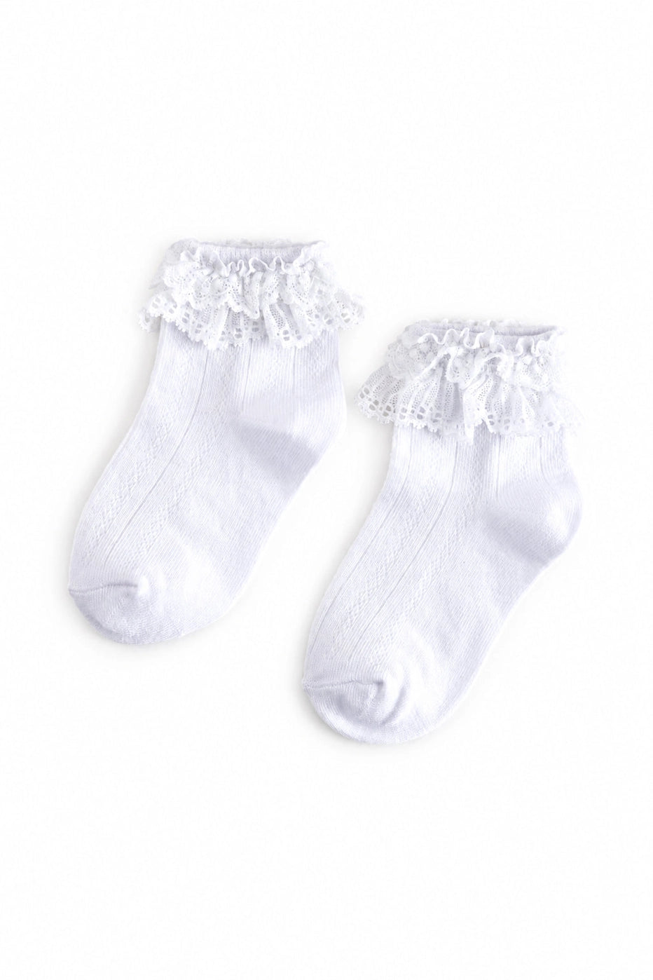 Little Stocking Co. Lace Bobby Socks - White