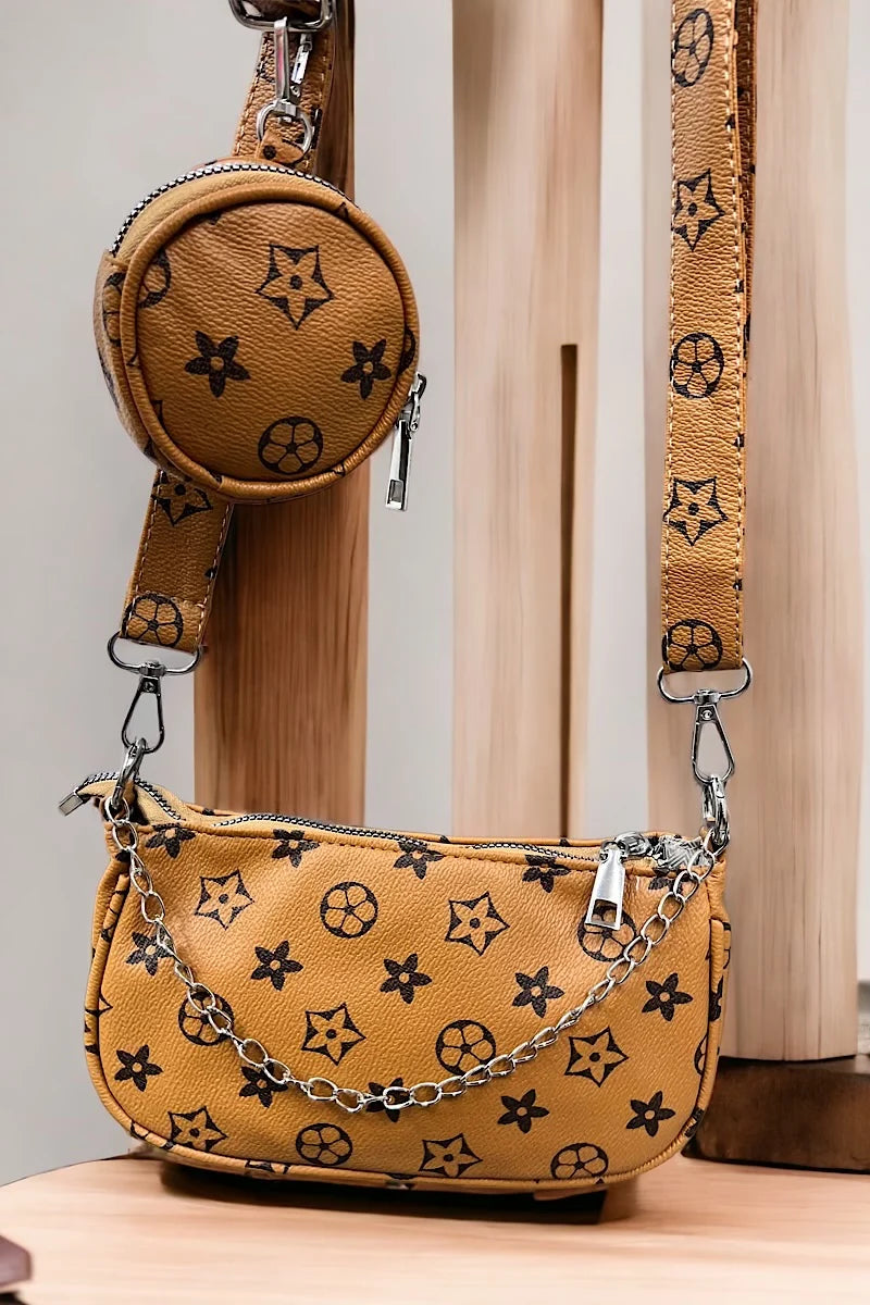 Kids Charm Online Khaki Star Inspired Multiway Handbag