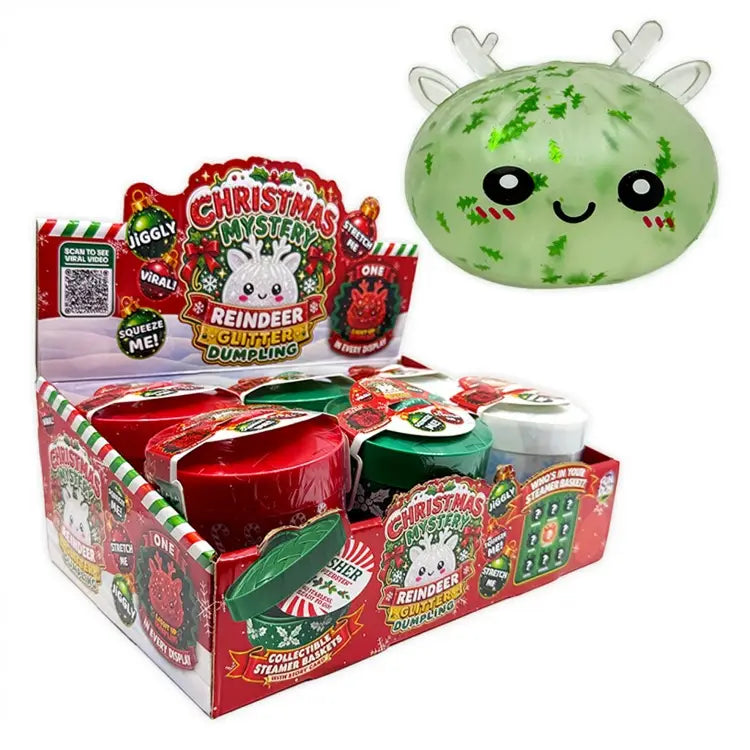 Novelty Brands Fun Doh Christmas Mystery Reindeer Dumpling Squishy Toy