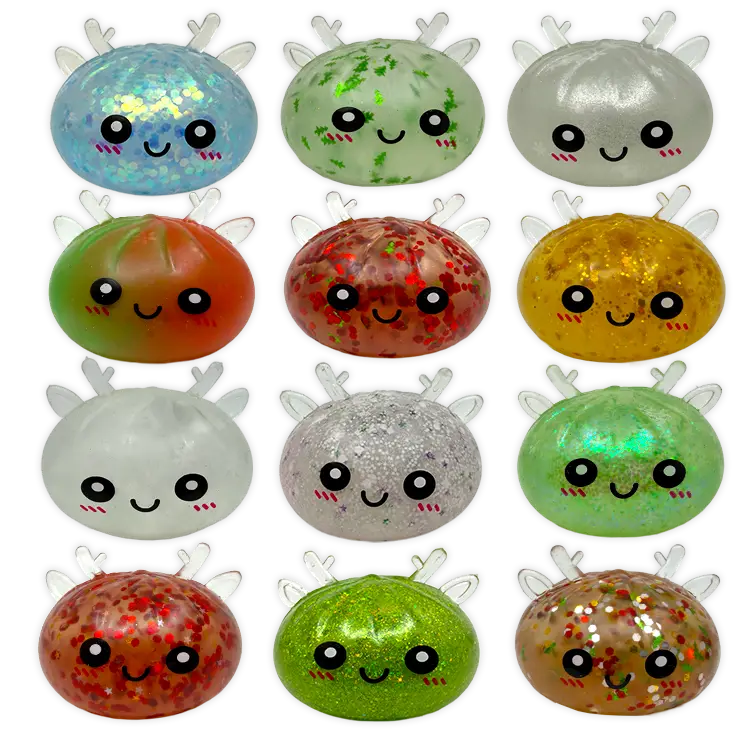 Novelty Brands Fun Doh Christmas Mystery Reindeer Dumpling Squishy Toy