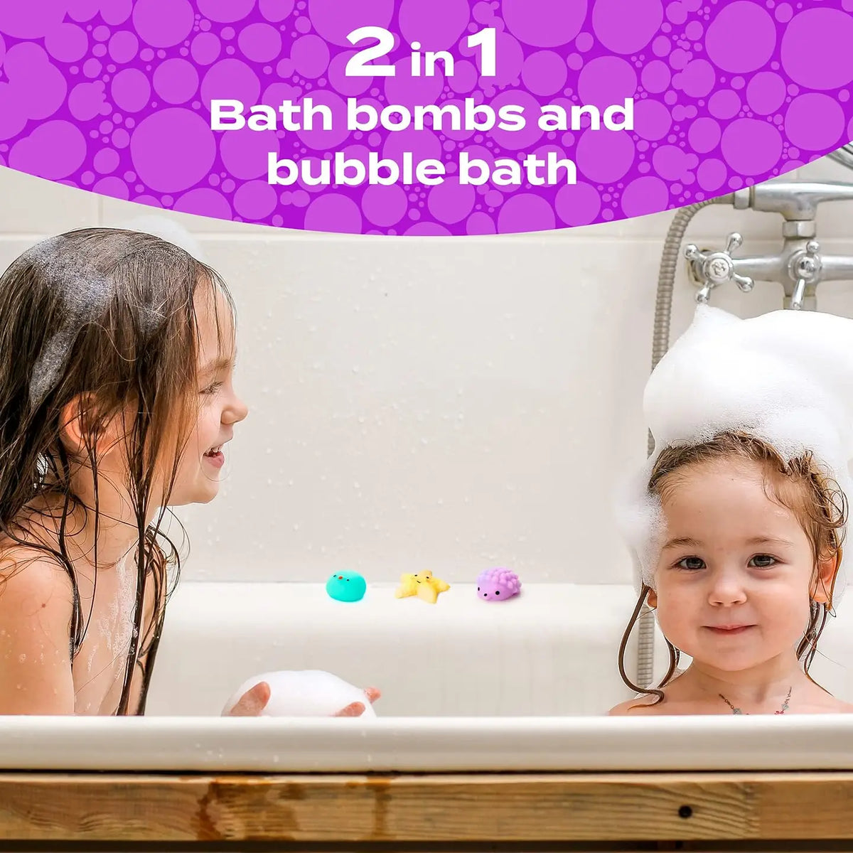 Two Sisters Spa Squishy Bath Bombs Gift Set For Kids (6 Pack)
