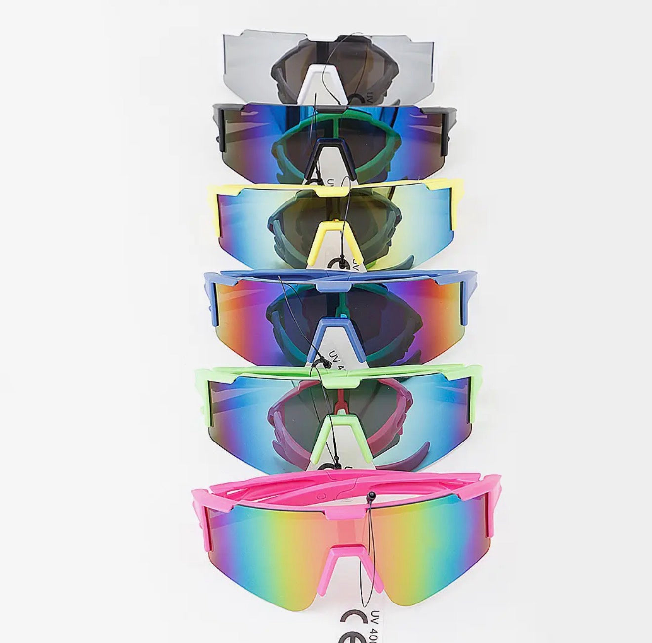Kids Bright Curved Shield Sunglasses