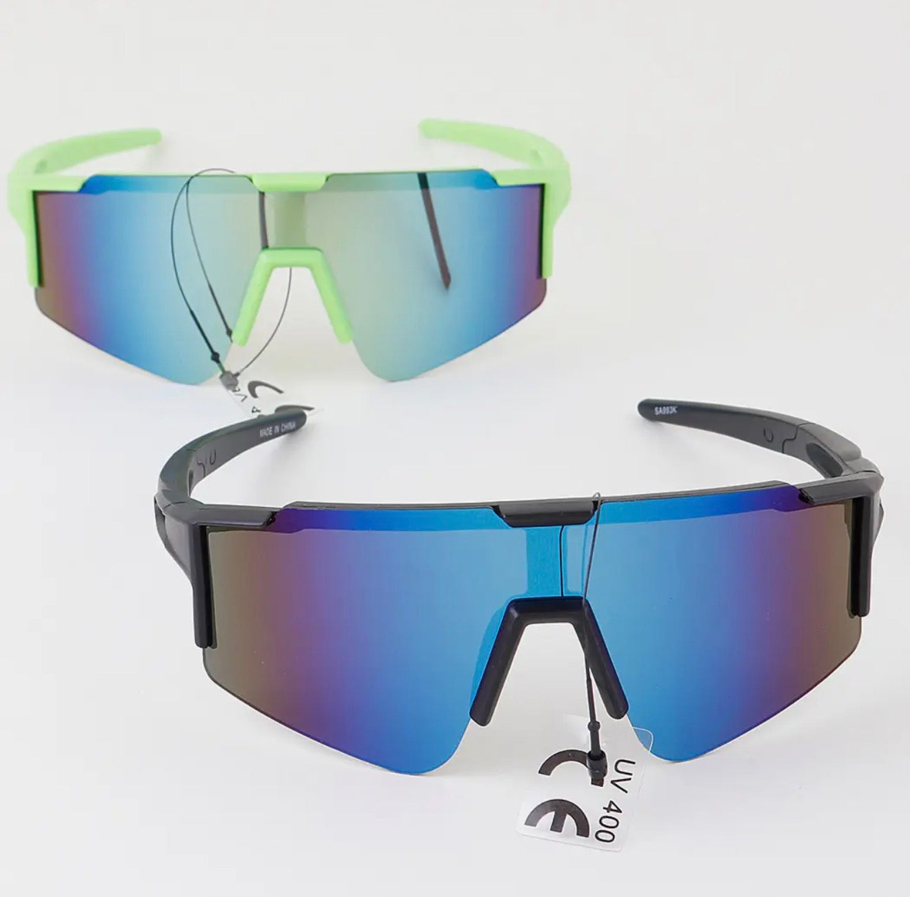 Kids Bright Curved Shield Sunglasses
