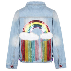 Lola and the Boys Crystal Rain Denim Jacket