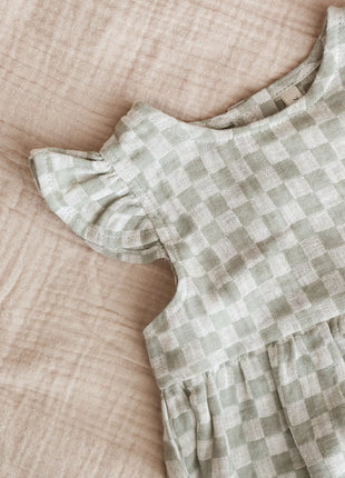 Rylee & Cru Amelia Romper || Sage Check Details