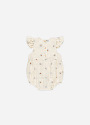 Rylee & Cru Amelia Romper || Blue Daisies Back