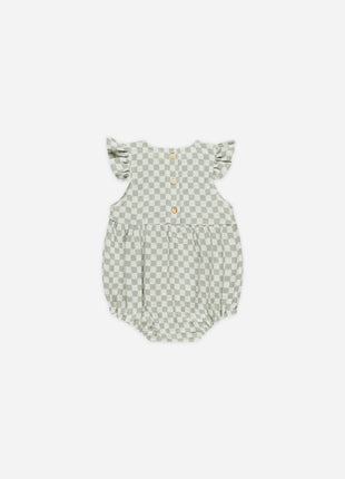 Rylee & Cru Amelia Romper || Sage Check Back