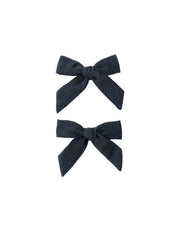 Bows, Set Of 2 || Navy