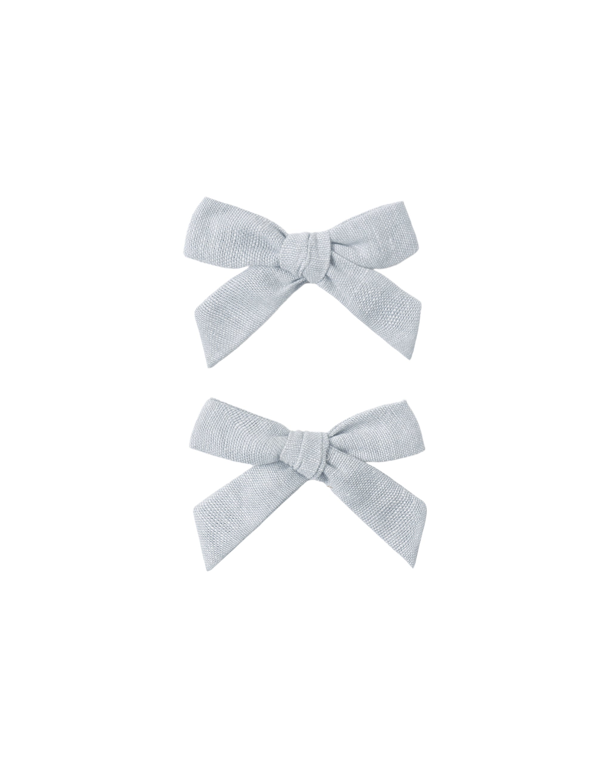 Bows, Set Of 2 || Heathered Light Blue
